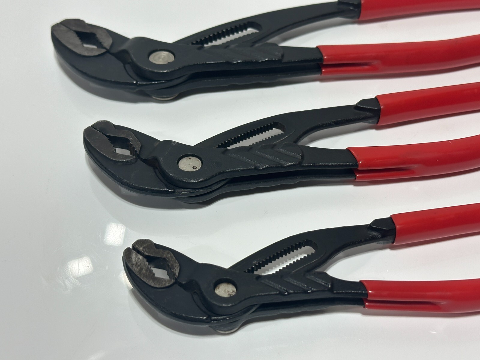 GEARWRENCH 82118 3 Piece Push Button Tongue and Groove Plier / Multi Grip Set