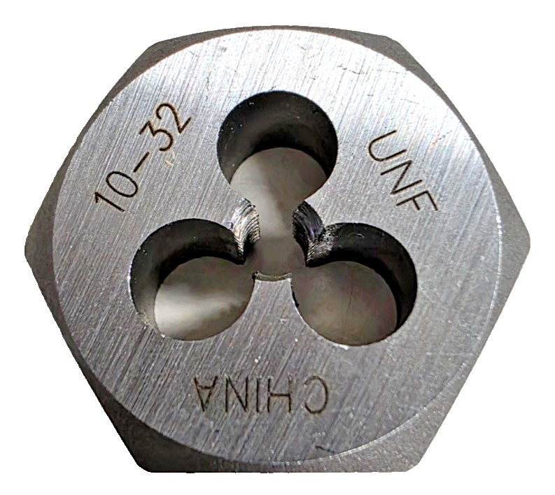 10-32 X 1″ Hex Die A1 432-01032 Carbon Steel SAE RH Rethreading