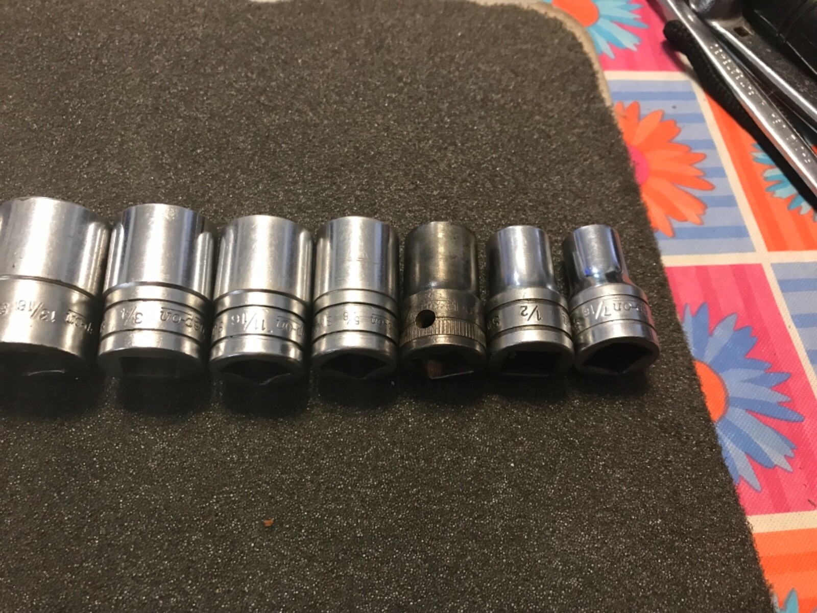 14 pc Snap On Tools 1/2″ Dr. 12 Pt. Socket Set 7/16” to 1-1/4” SW141 – SW401