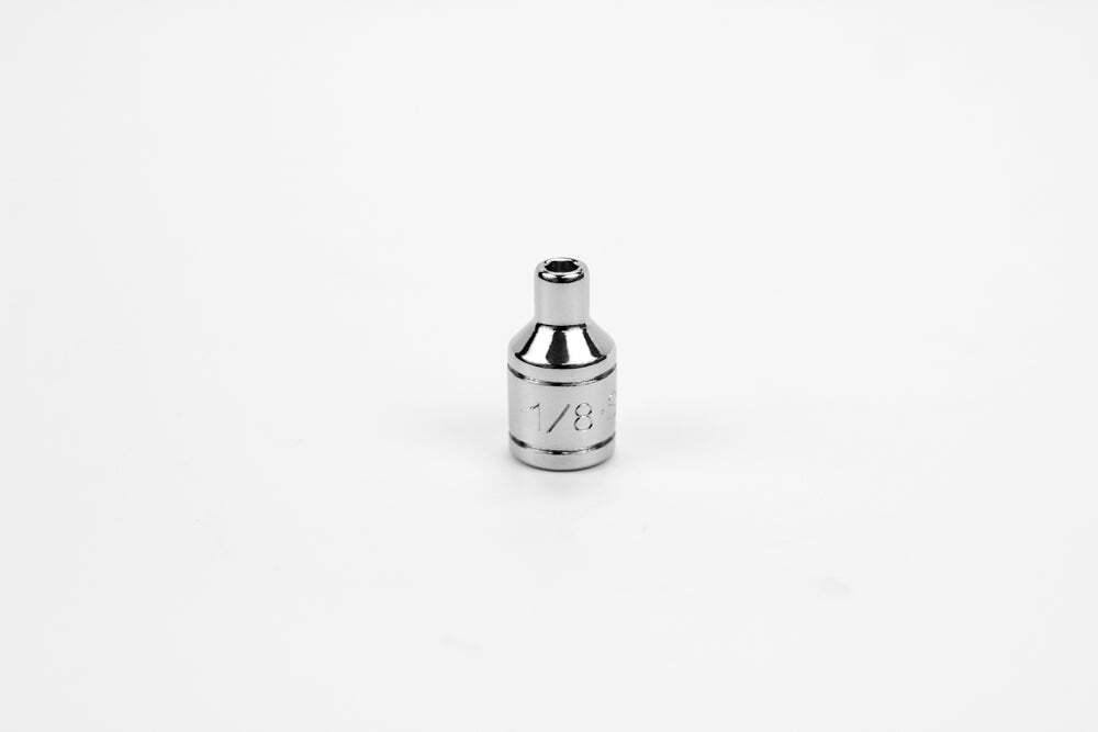 SK Tools 6 Point 1/4-Inch Drive Standard Socket, 1/8-Inch, Chrome 40904