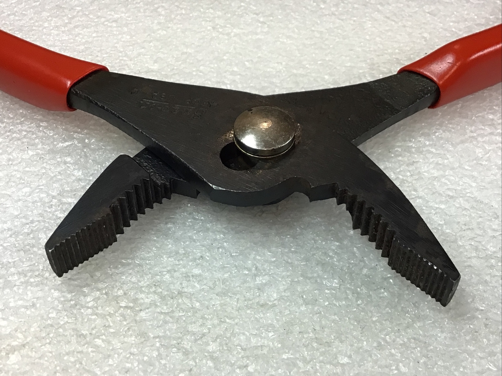Snap On#46CP – 6-1/2”,Long, Red Soft Griped, Slip Joint Pliers/Cutters-USA-NICE-