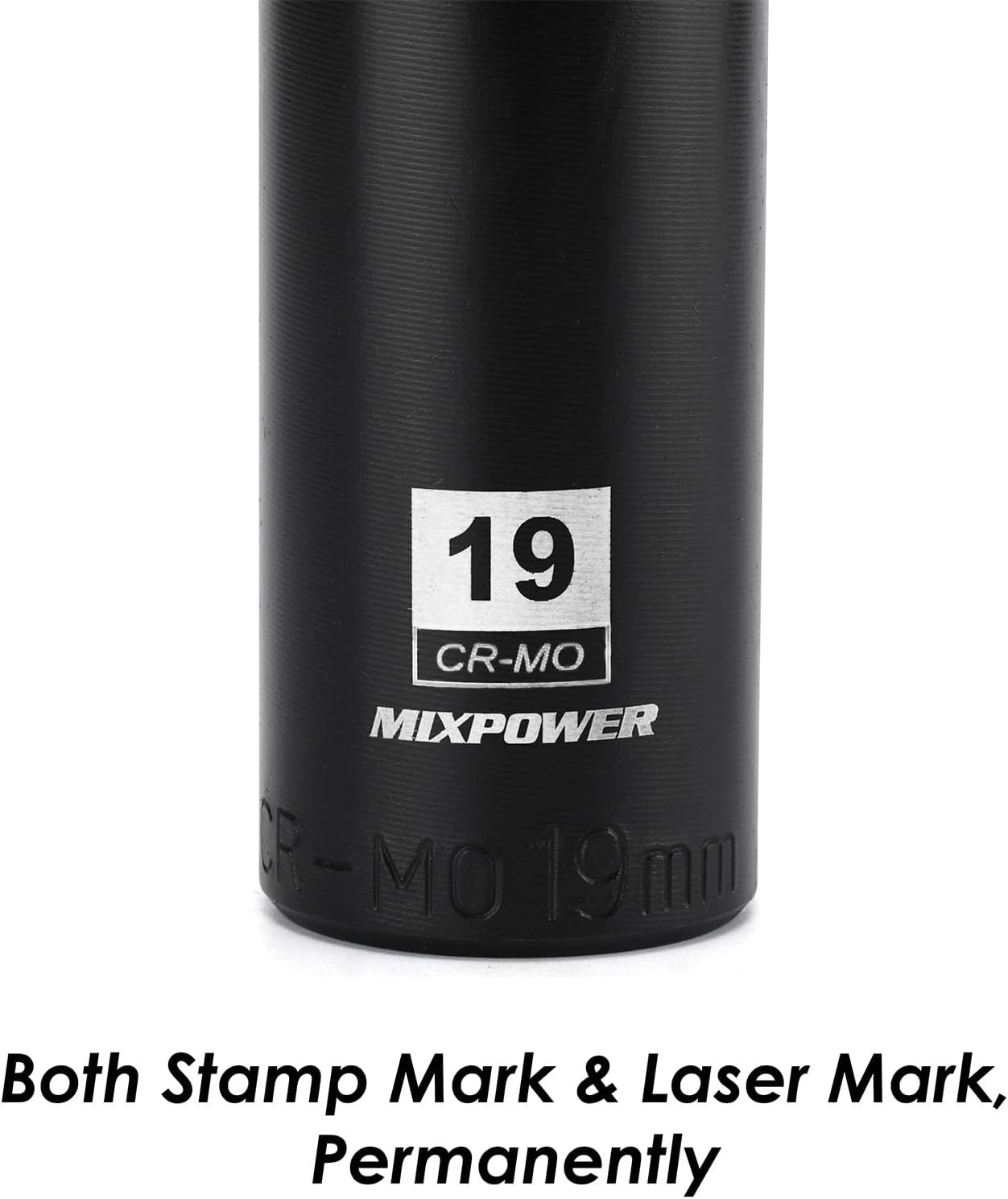 19mm 6-Point Deep Impact Socket – 1/2 Inch Drive, Impact Grade Strength