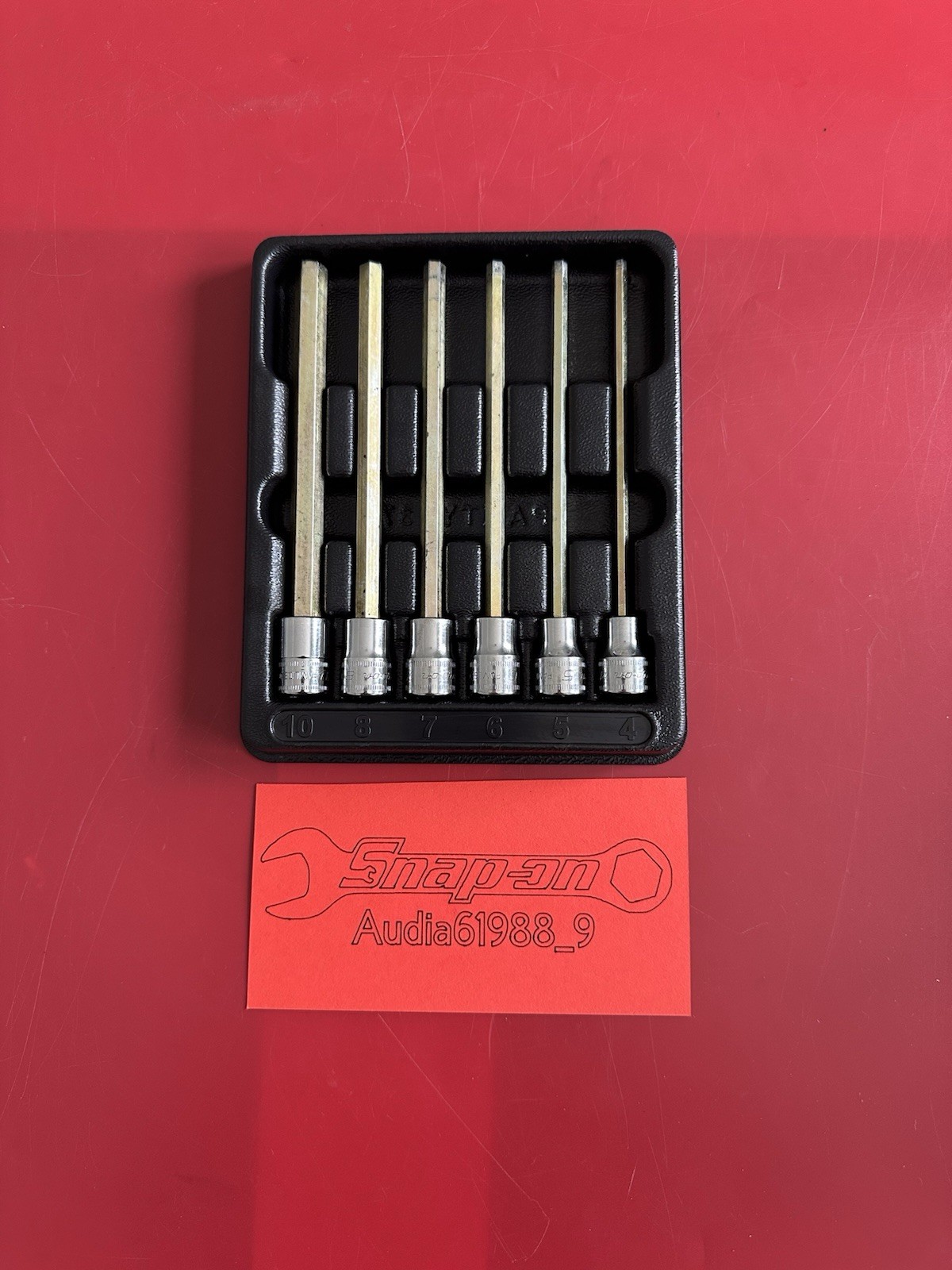 Snap On 6pc 3/8 Metric Long Allen Socket Set 4mm – 10mm 206EFAML..