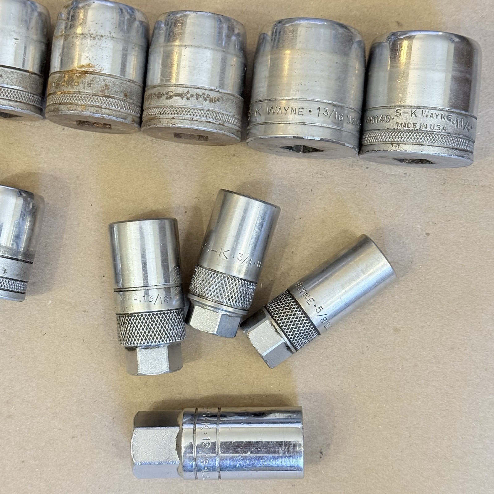 Vintage SK Tools 1/2″ Drive SAE Socket Sets 7/16″ to 1-1/4″ USA Made