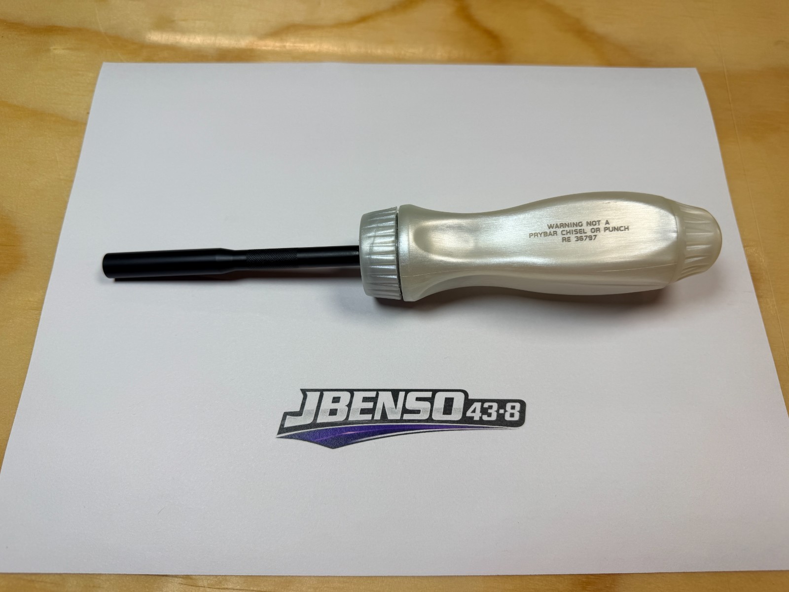 Snap-on Tools NEW PEARL WHITE Ratcheting Screwdriver w/ Black Shaft SSDMR4BPW