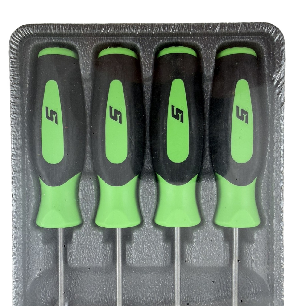 Snap-On NEW 4pc Picks Set RARE Green Soft Grip Awl, Hook & Tray Case SGASA204AG