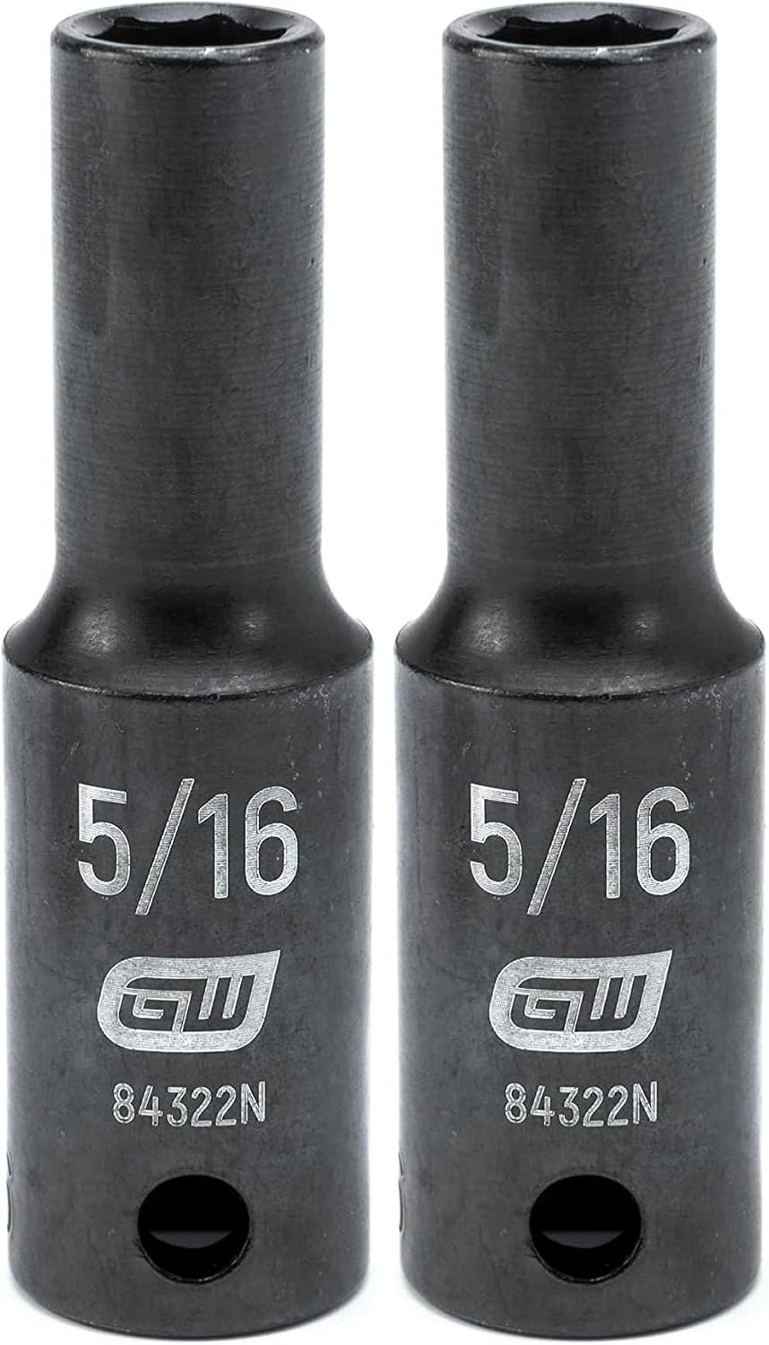 3/8″ Drive Deep Impact Socket 5/16″ 6 Point Pack of 2