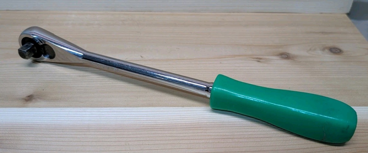 Matco Tools BR12TG 3/8″ Drive Long Green Handle Ratchet USA Excellent 11.5″
