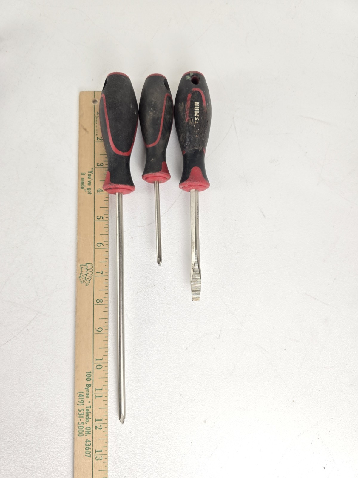 Craftsman Phillips Flat Head Screwdriver 8 Pc Set V Comfort Grip USA