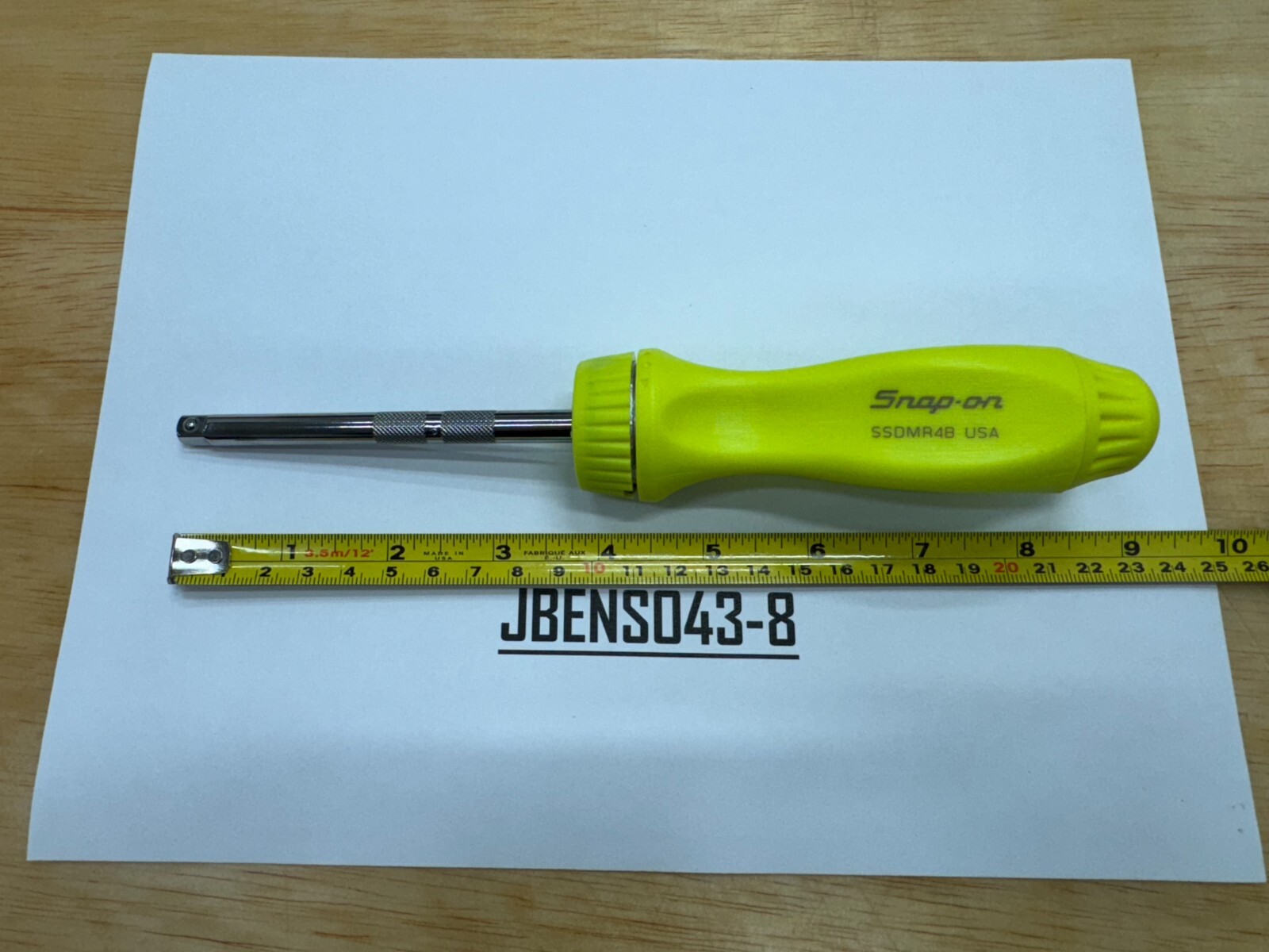 Snap-on Tools USA NEW HI-VIZ 1/4″ Drive Hard Grip 4″ Ratcheting Driver TMR4HV