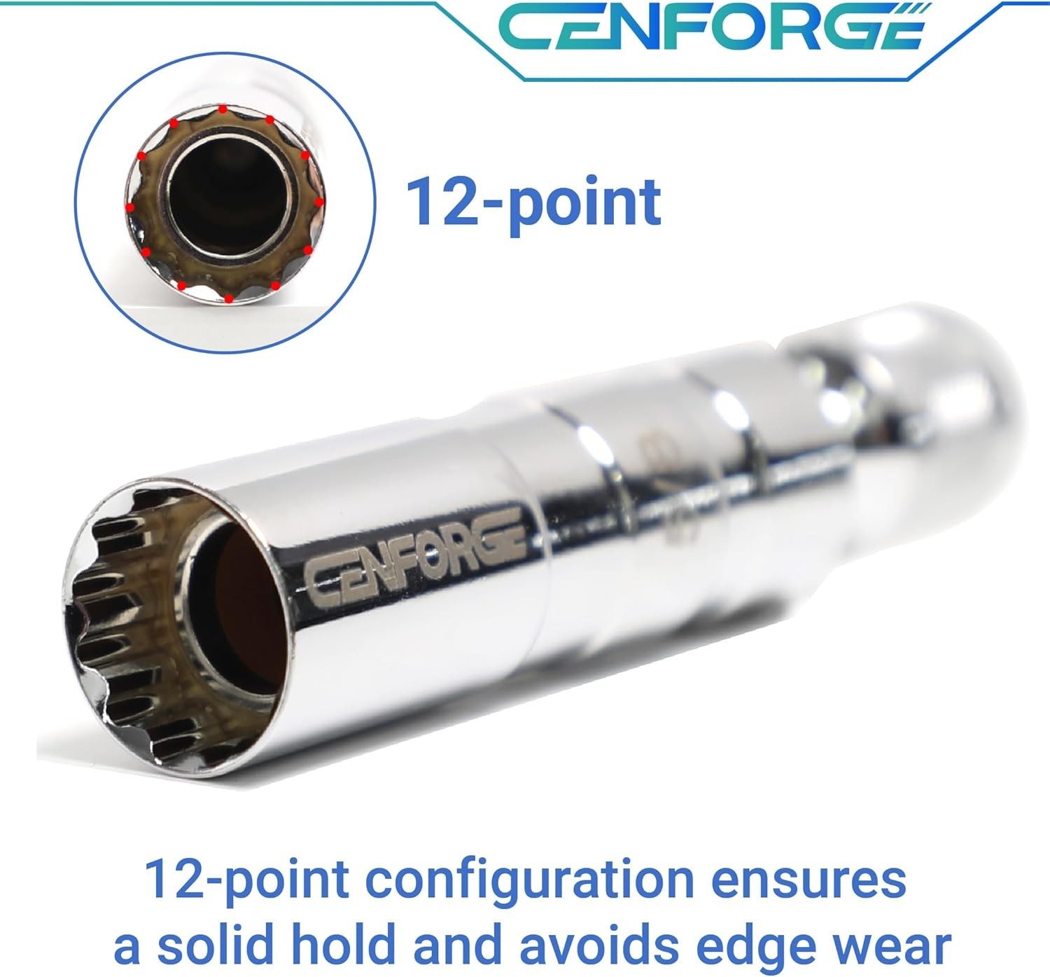 Cenfoge 6-PC Magnetic Swivel Spark Plug Socket Set – 9/16in & 5/8in