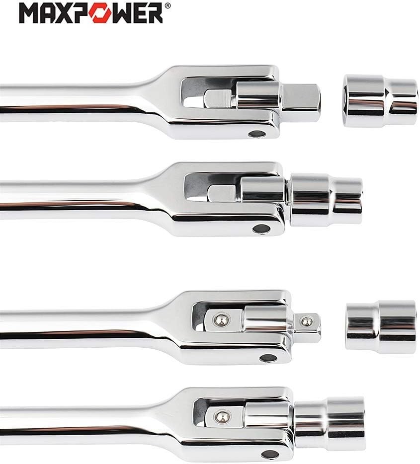 1/2-Inch and 3/8-Inch Drive Dual-drive 24-Inch Breaker Bar Flex Handle