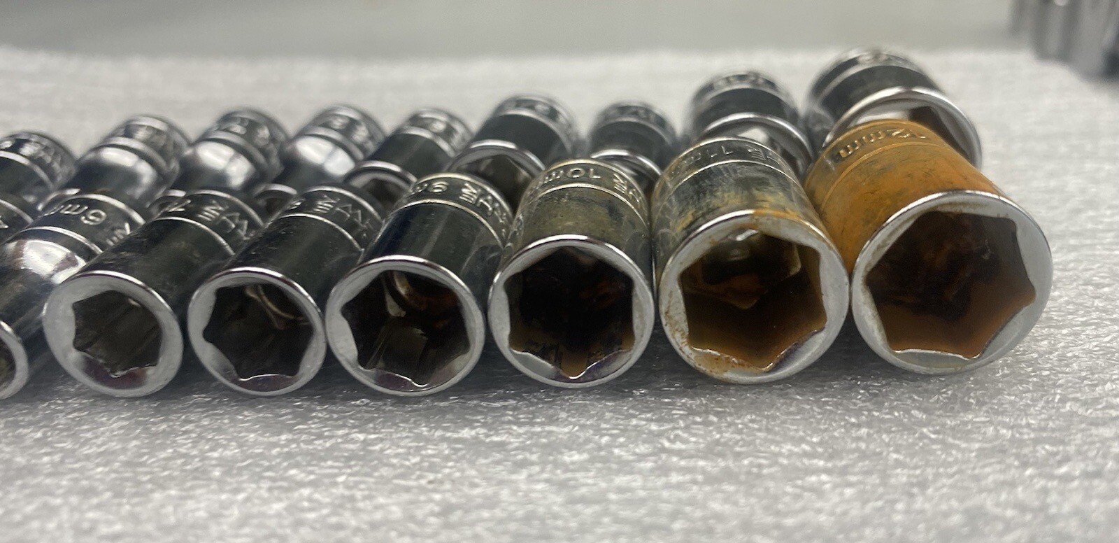 Blue hawk 6 Point Mix Lot of 17 SAE & Metric Socket Set different Sizes *READ