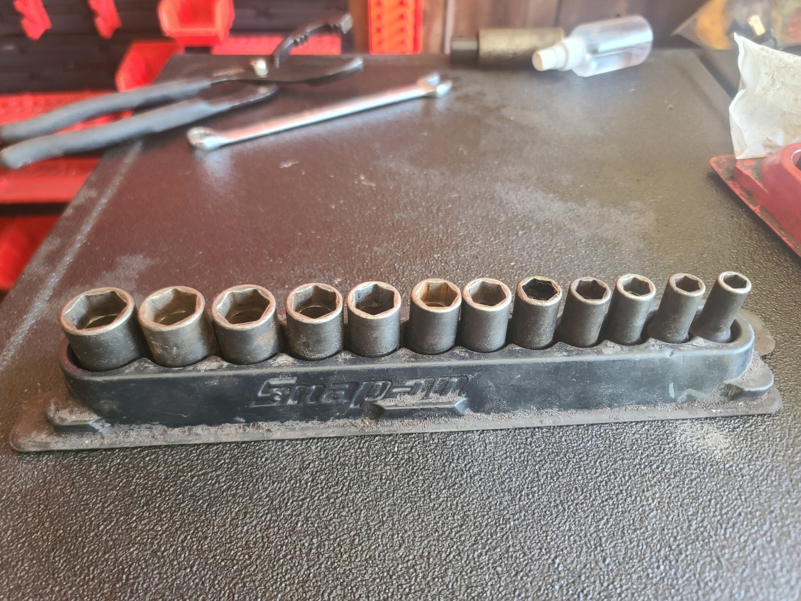 Snap On 12pc Metric Semi Deep Impact Socket Set 8-19mm