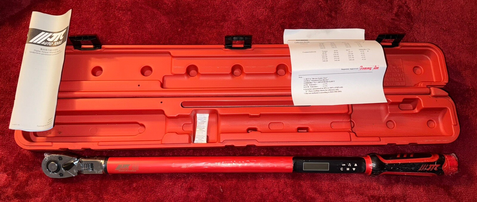 JTC AUTO TOOLS Digital ADJUSTABLE TORQUE WRENCH 1470 1115143-00A 1091087-00-B