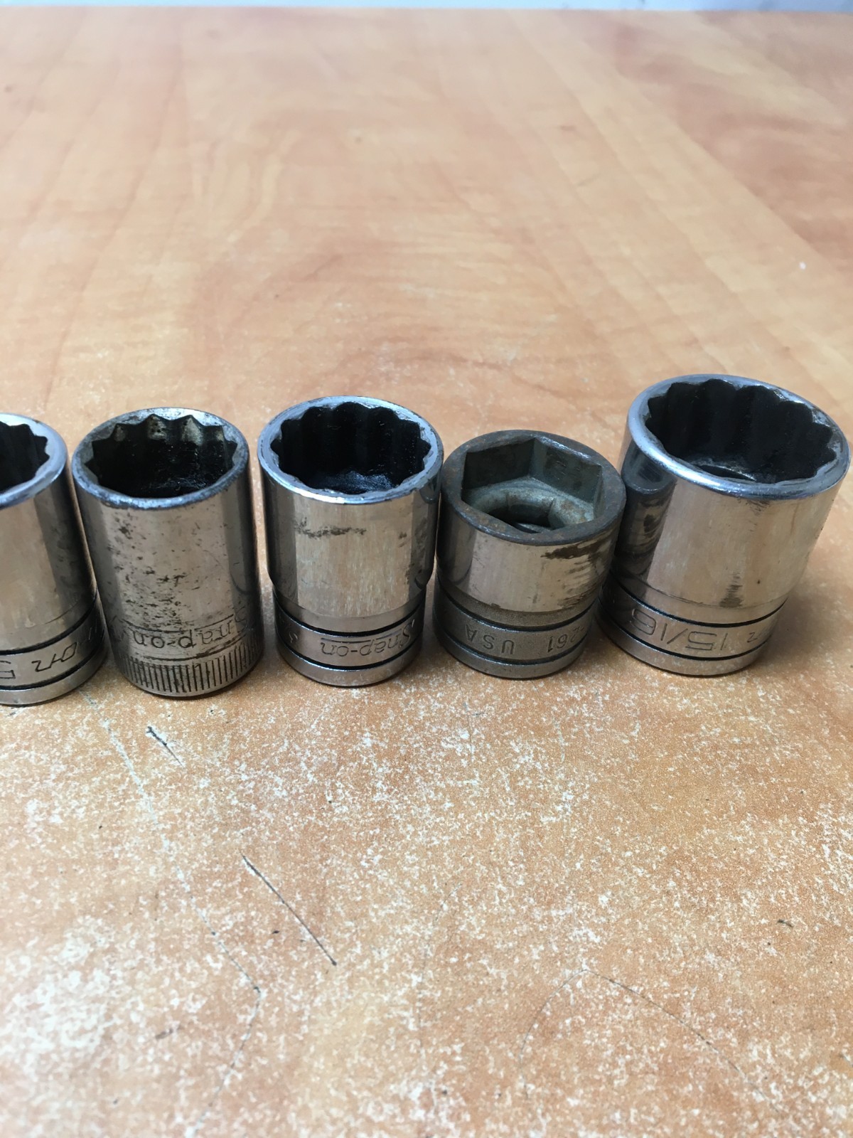 Snap On 1/2 Drive SAE Mix Shallow Set Of 8 TW-SW 3/8 to 15/16″ SW301 TW261