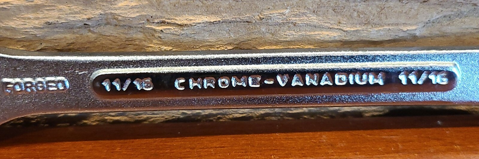 Forged Chrome Vanadium ¹¹/¹⁶» Open End Combination Wrench Made in India 8″