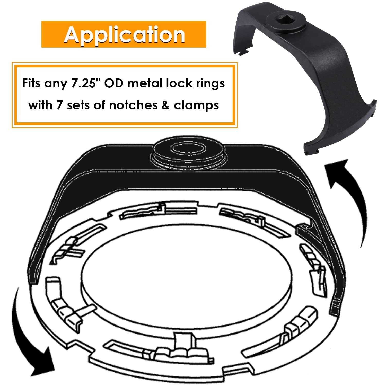 For Dodge Ram Nissan Fuel Tank Lock Ring Wrench Tool Pump Removal Installer 6599