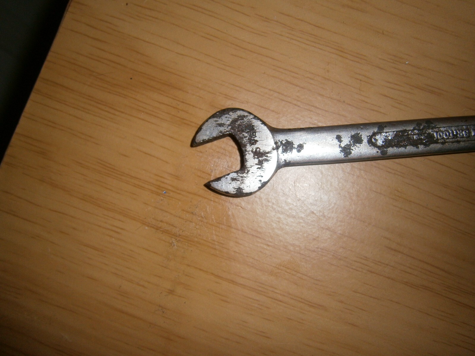 Vintage silver tone spanner. 3/16BS 1/8W (E6a)