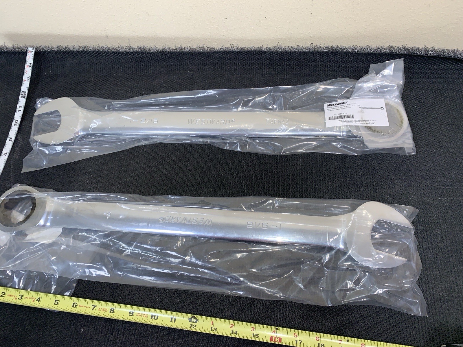 2ea Westward 54PN42 Ratcheting Combination Wrench 1-9/16 ratcheting Box /OpenEnd