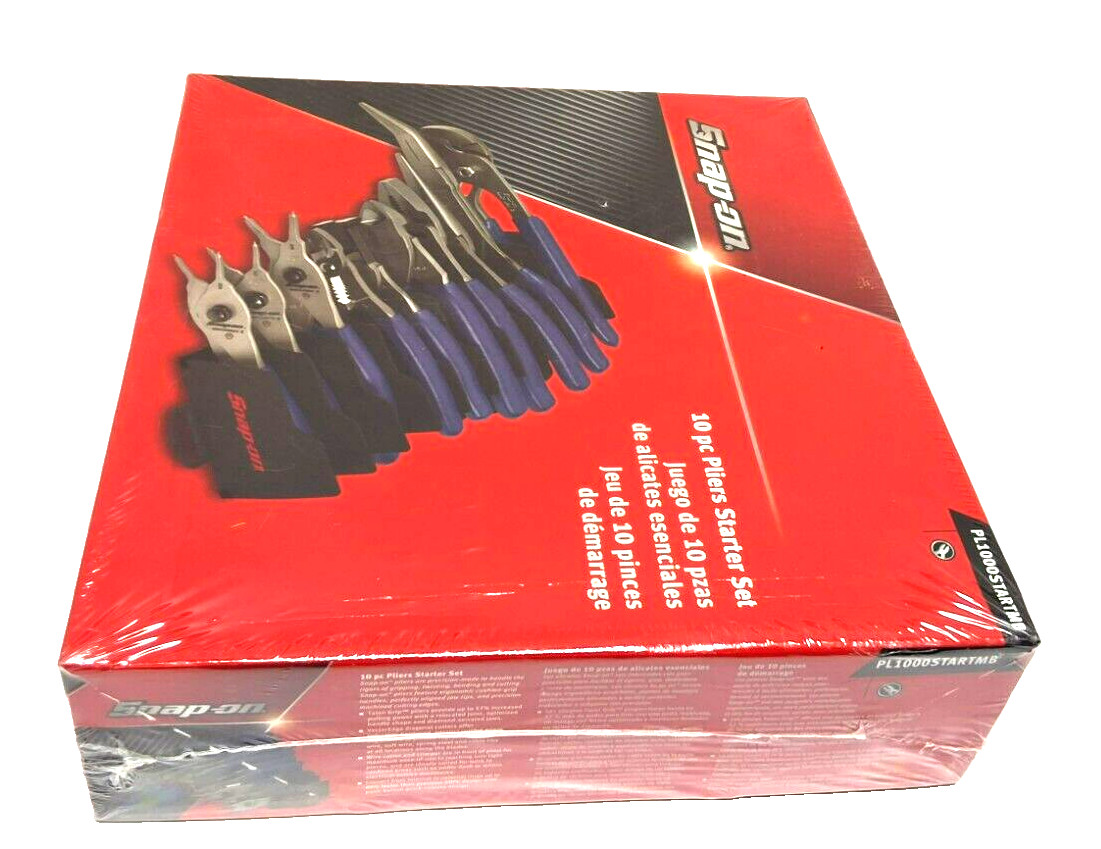 New Snap-on™ PL1000STARTMB 10pc Pliers Starter Set Needle Nose Cutters Crimper
