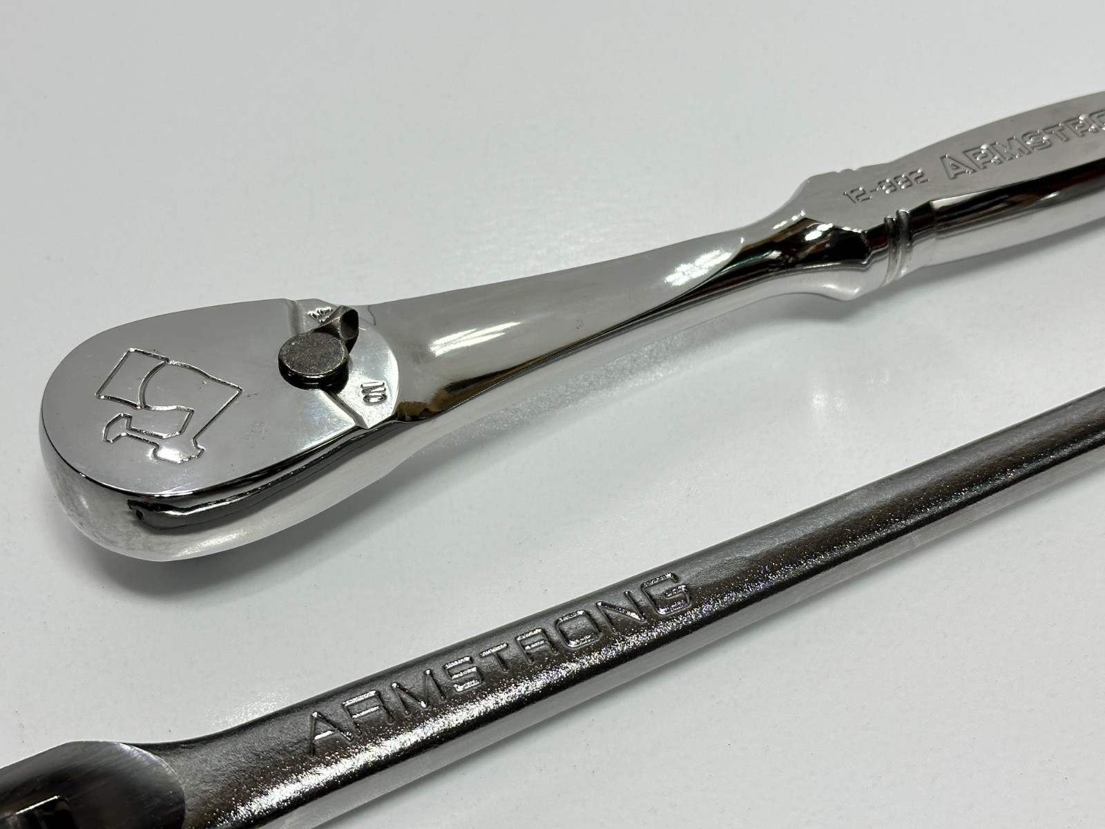 Armstrong Tools USA 12-992 Full Polish Chrome Ratchet w/ Breaker Bar 1/2″ Drive