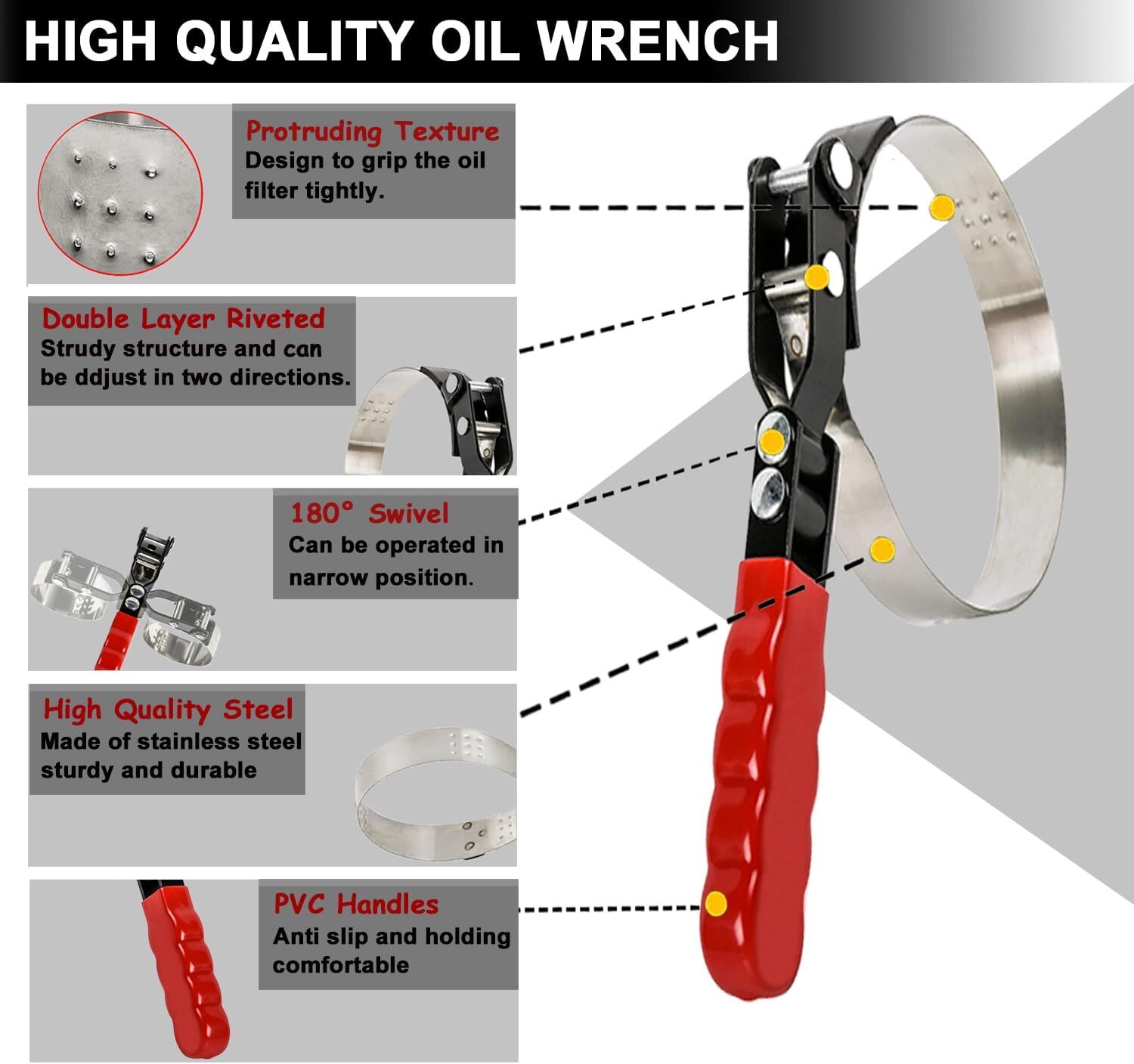 Extra Small Oil Filter Wrench Swivel Oil Filter Removal Tool Universal Filter…