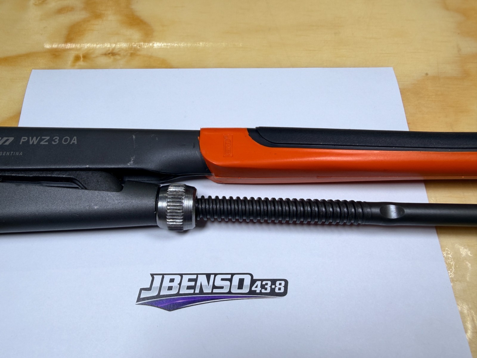 Snap-on Tools NEW ORANGE 21-1/2″ Soft Grip Adjustable Plier Wrench PWZ3OA