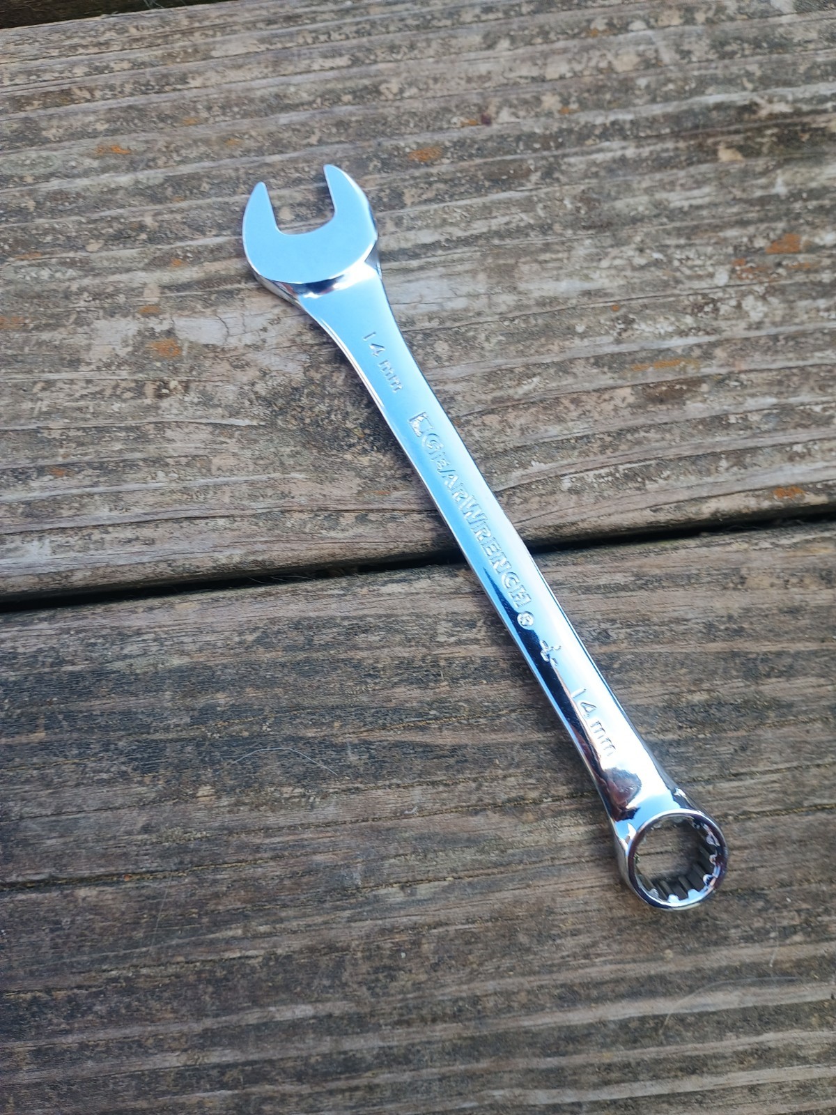 Gear Wrench 14mm Combination Wrench 12 Point Polished Chrome 7.5″ Long