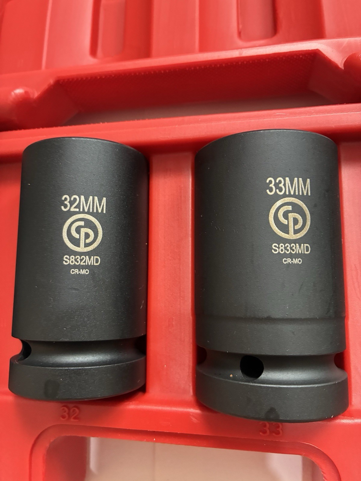 Chicago Pneumatic SS814D 1in Drive Deep Impact Socket Set 27 32 33 36mm CR-MO