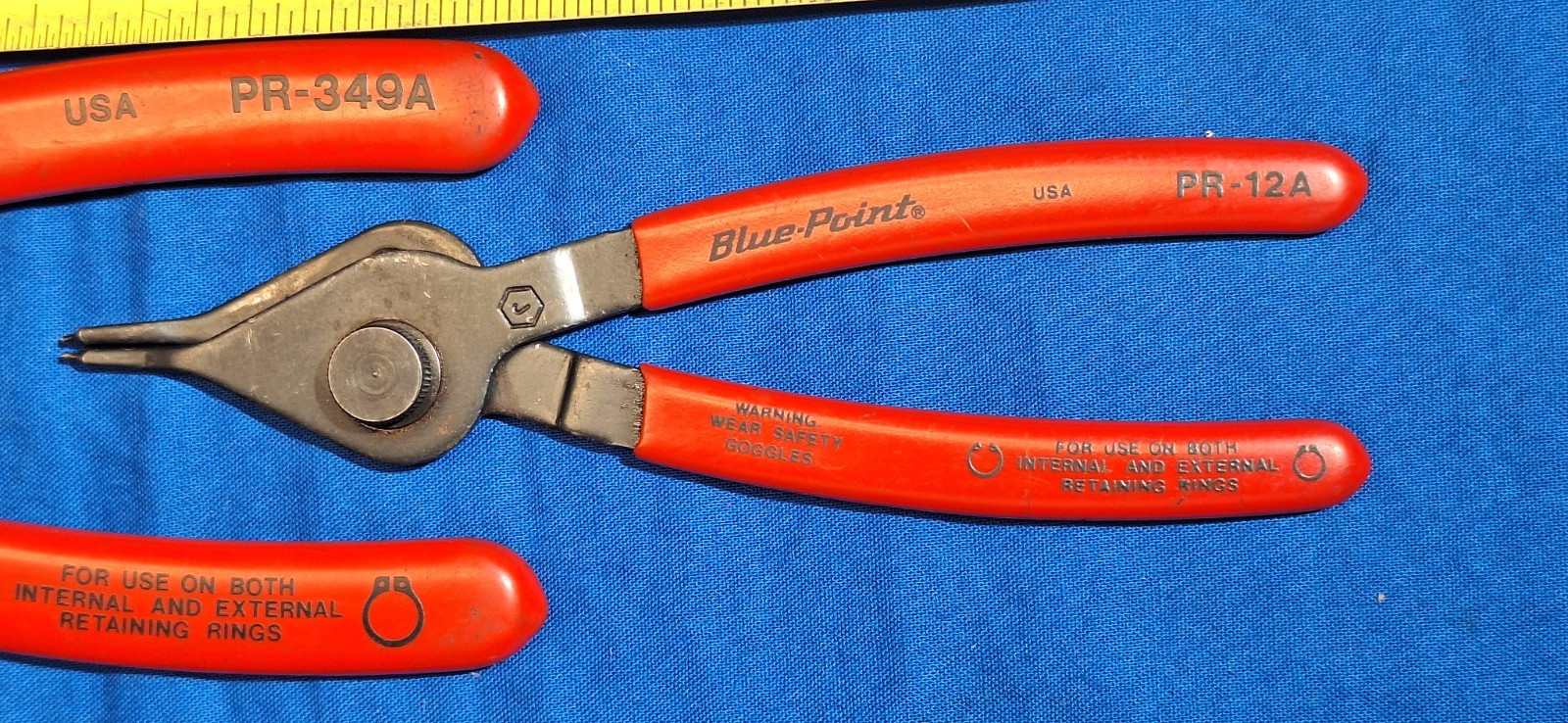 Blue Point 4 piece convertible snap ring plier set PR-12A, PR-349A, PR-34A, PR12