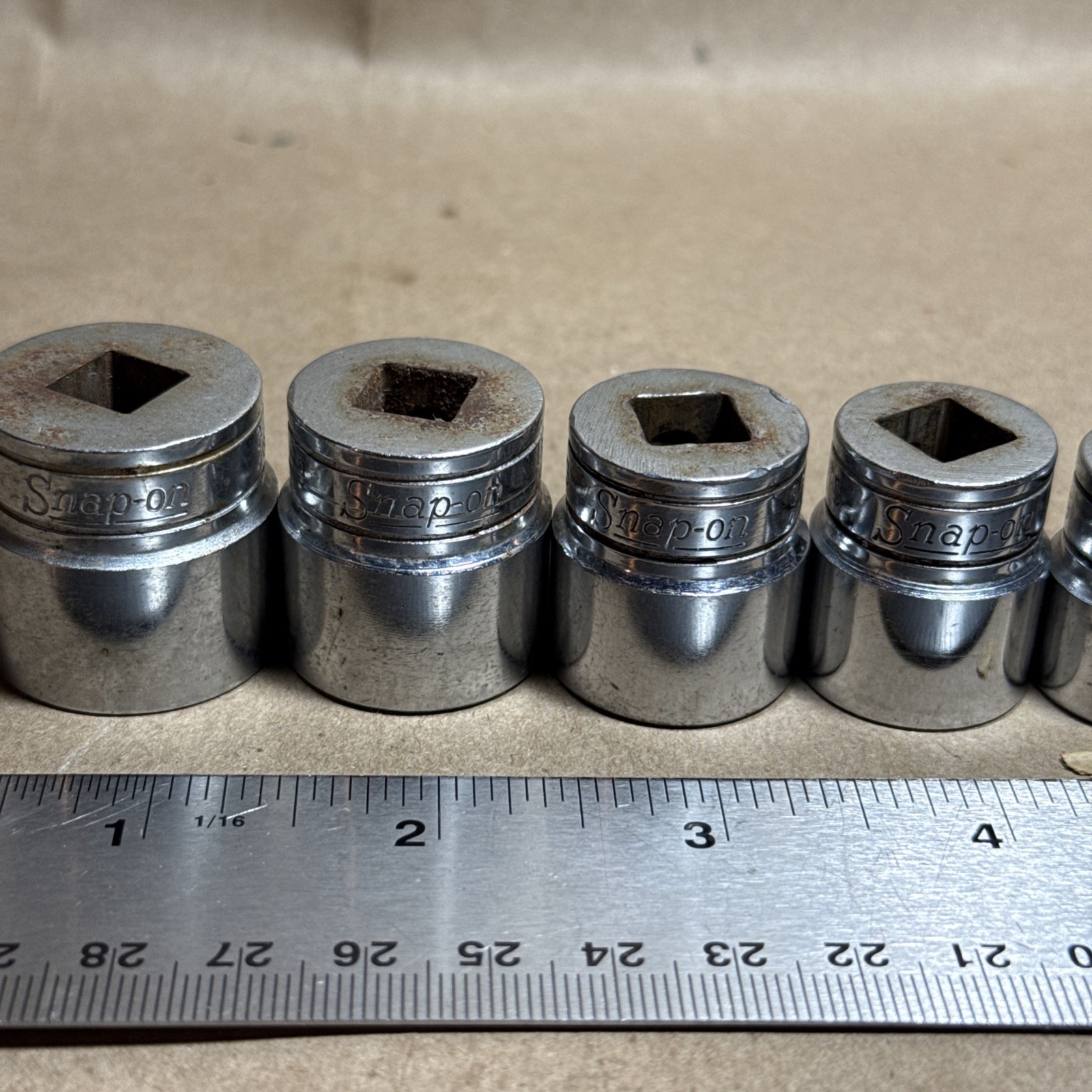 Lot 9 Snap On Sockets 3/8″ Drive Plus Swivel F-281 Through F-141,FS-101