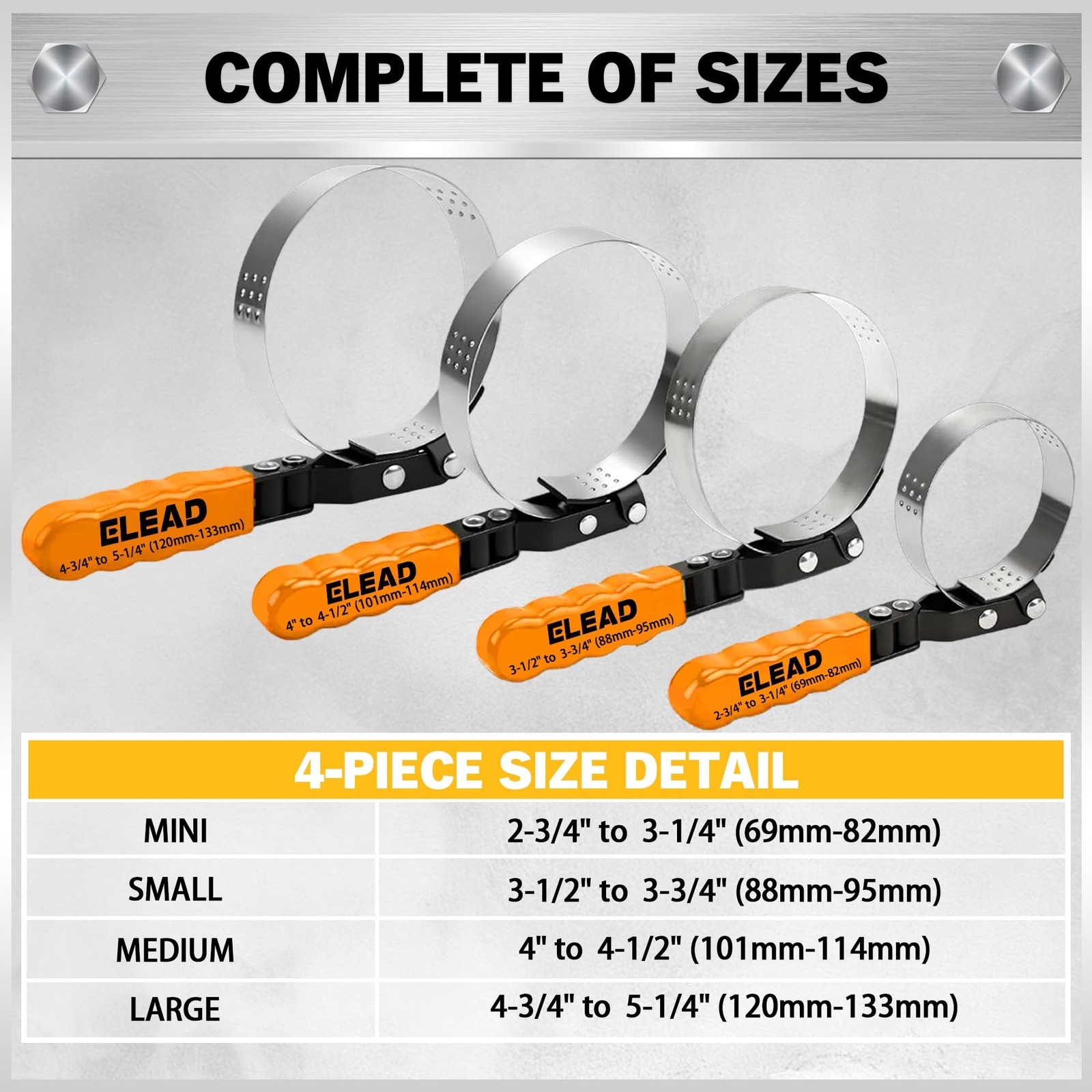 9 PCS Oil Filter Wrench Set Professional Pliers Swivel Head Removal Tool Auto