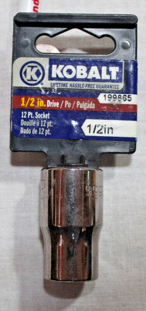 KOBALT 1/2in. 12 POINT 1/2in. DRIVE STANDARD SOCKET NEW.