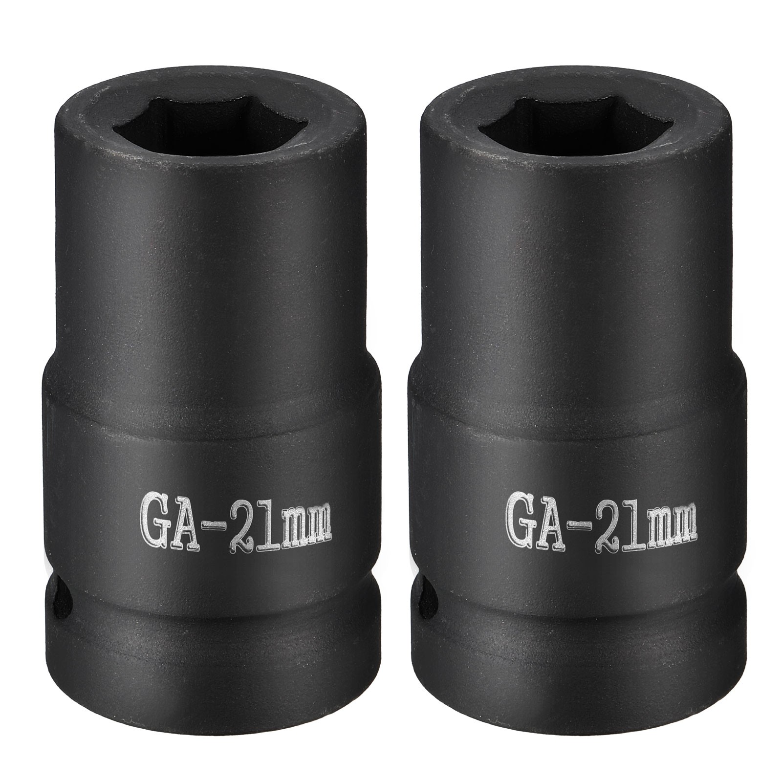 2pcs 1 Inch Drive 21mm 6 Point Impact Socket Chromium Vanadium Steel