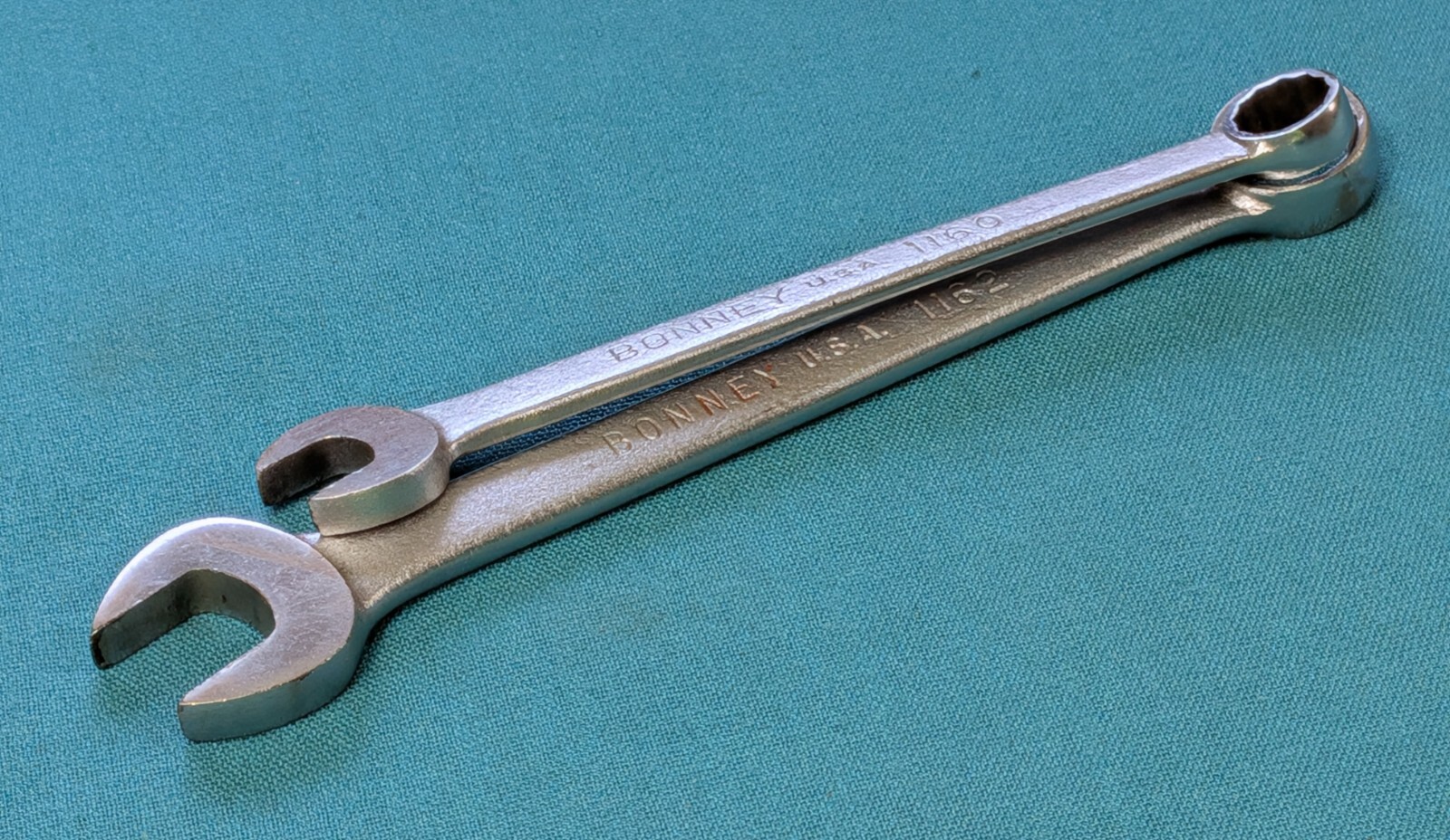 Vintage BONNEY # 1160 & 1162 12-pt. Combination Wrenches 3/8″ and 1/2″