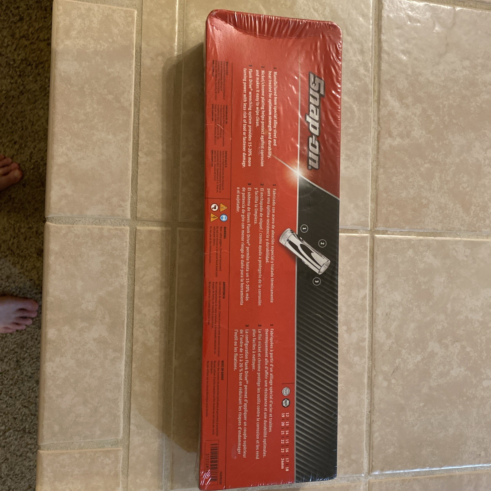 Snap On 1/2″ drive 6-point DEEP socket SET 12 thru 24 mm 313TSMYA SEALED
