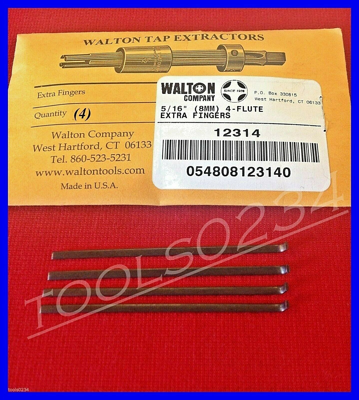 5/16″ 4 Flute Walton 12314 Tap Extractor Replacement Fingers USA set of 4