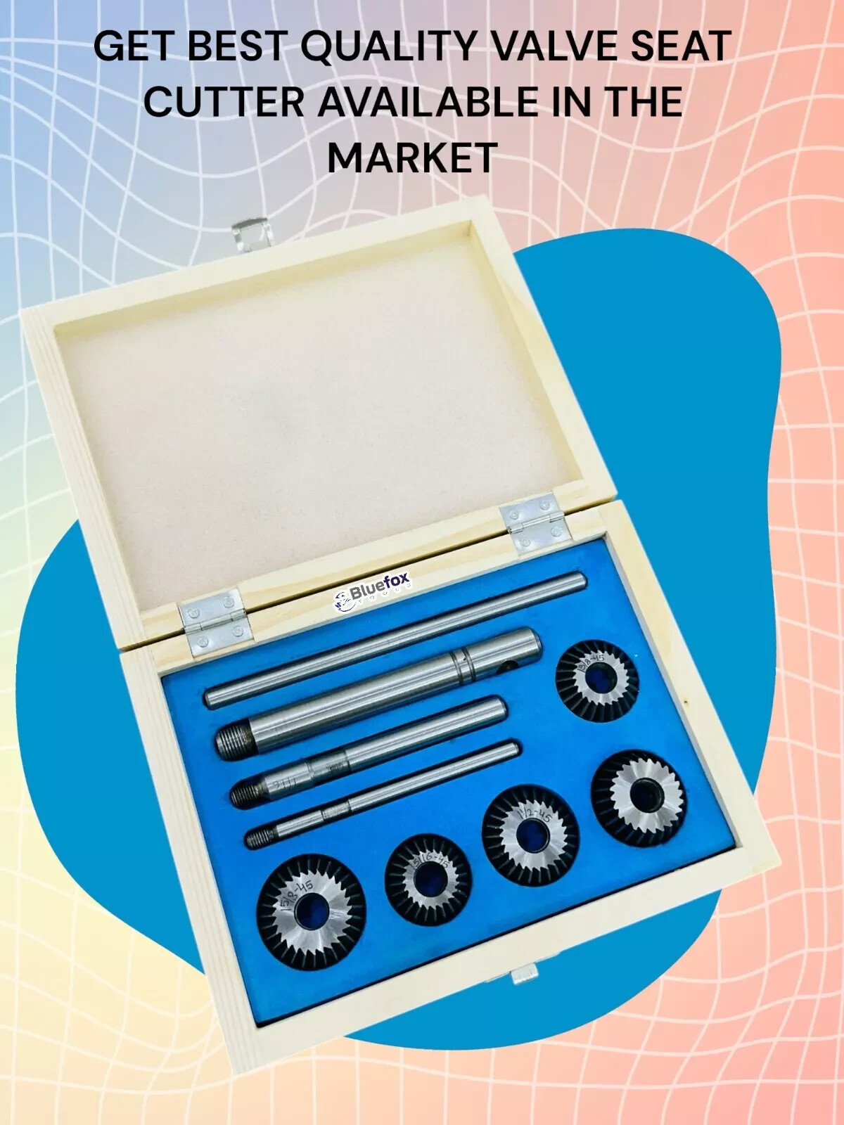 Valve Seat And Face Cutter Set 5 Pcs Automotive Industry Leader BLUEFOX TOOLS
