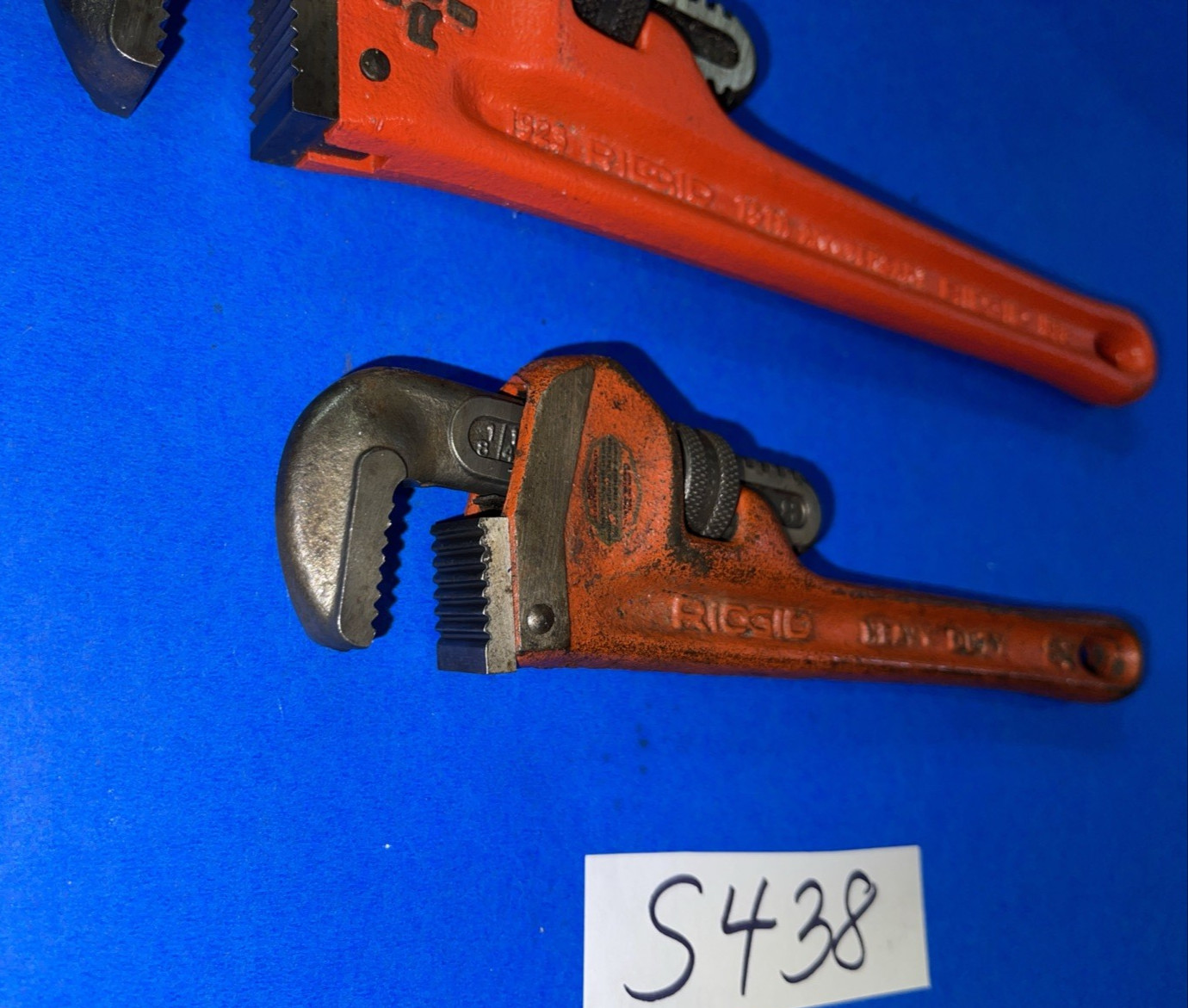 RIDGID TOOLS 2PC 10 INCH 75TH ANNIVERSARY & 8 INCH PIPE WRENCHES
