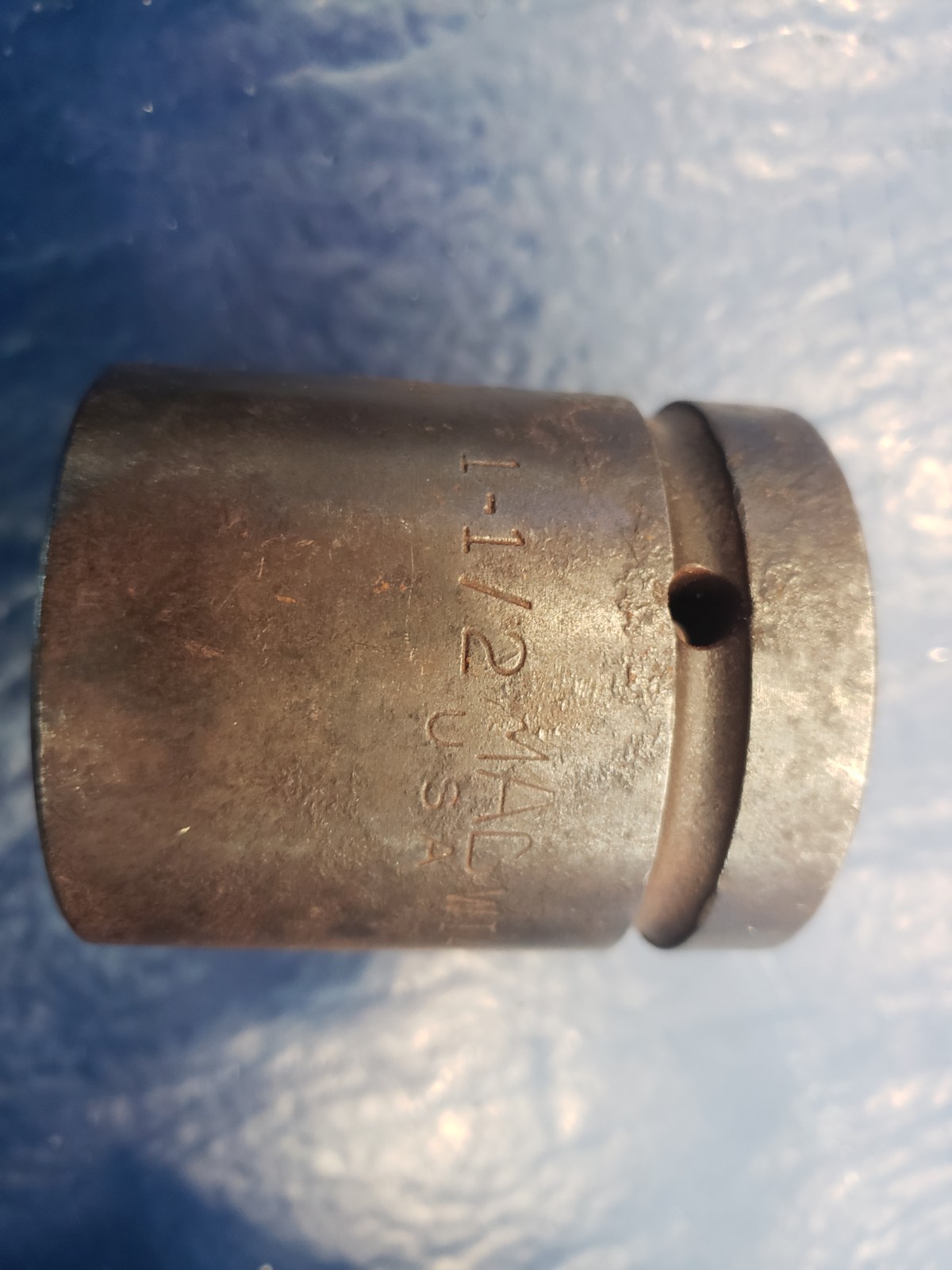 Snap-On 1/2″ Drive 6pt 1-7/16″ SAE Shallow Chrome Socket + same type 1-1/2″ Mac