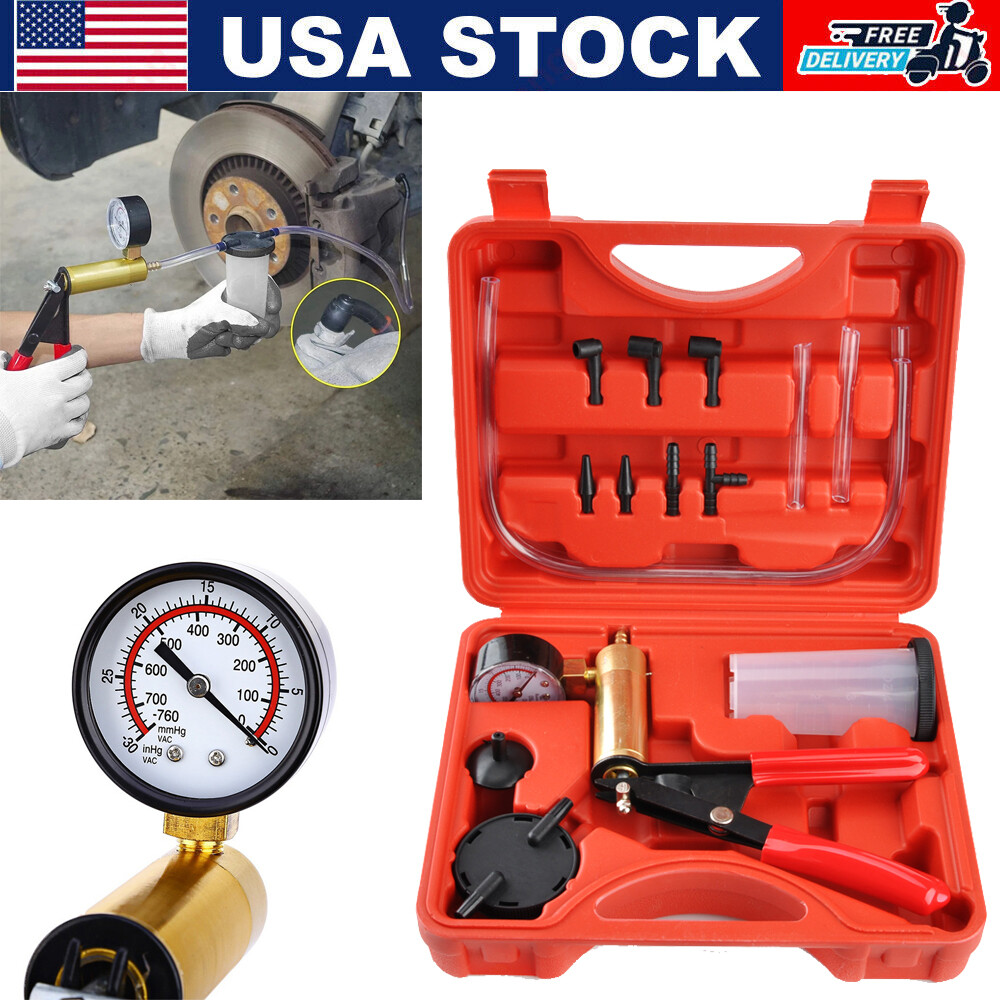 Manual Hand Vacuum Pump Pressure Tester kit for Automotive Brake Clutch Bleeding