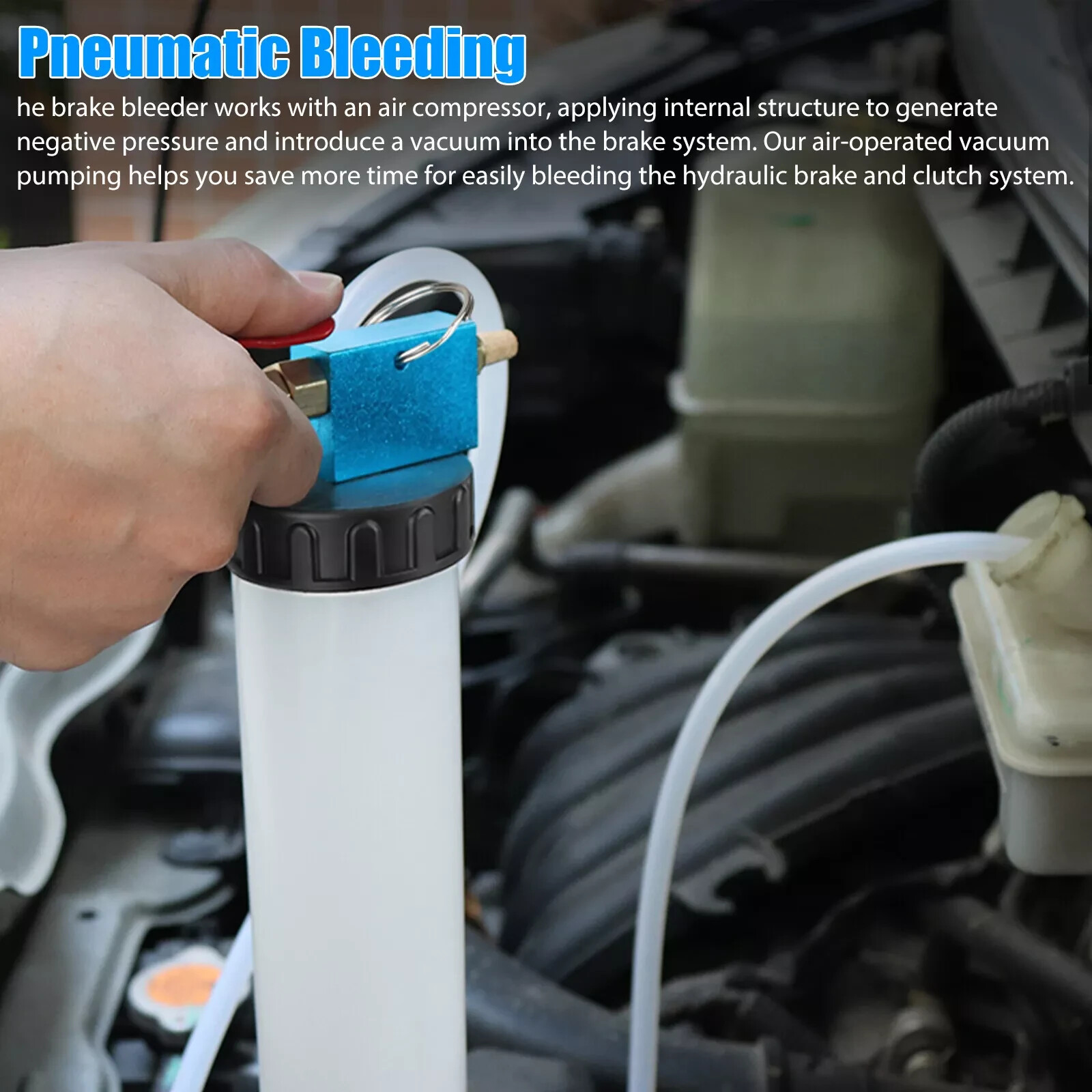 Car Vehicle Vacuum Brake Bleeder Tank Fluid Oil Change Pump Equipment Tool Kit