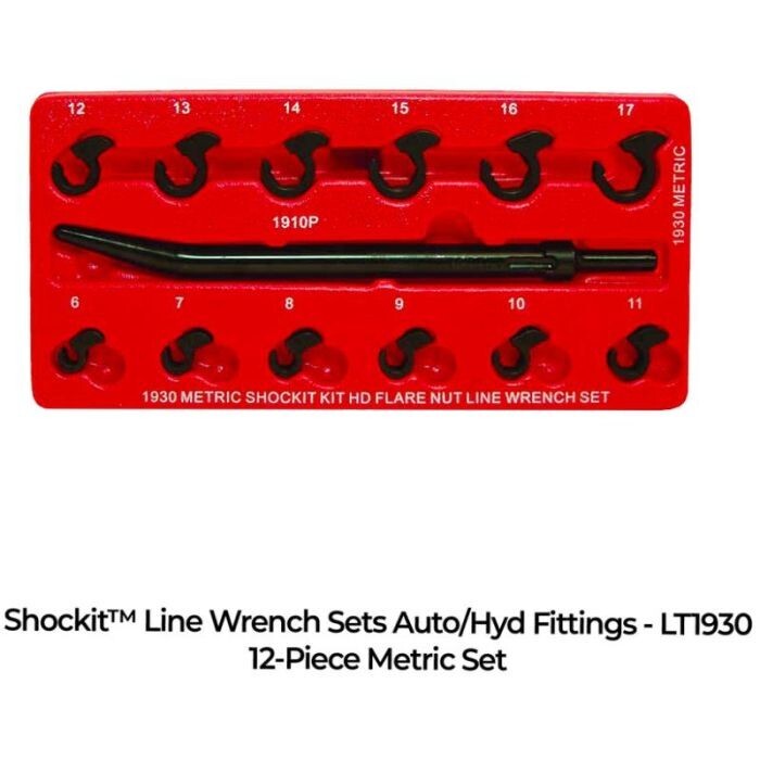 LTI by Milton@12 Piece Metric Shockit Crows Foot Set – Heavy Duty Automotive/Hyd