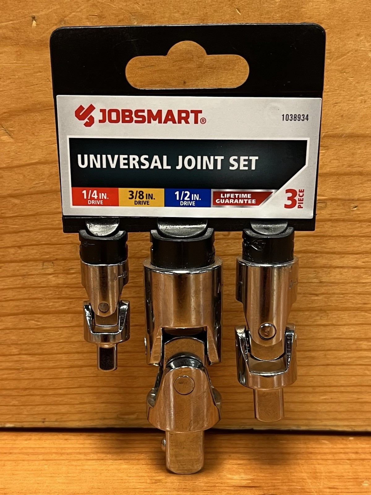 JobSmart 1038934 1/4 in., 3/8 in. and 1/2 in. Drive Set, Universal Joint, 3 pc.