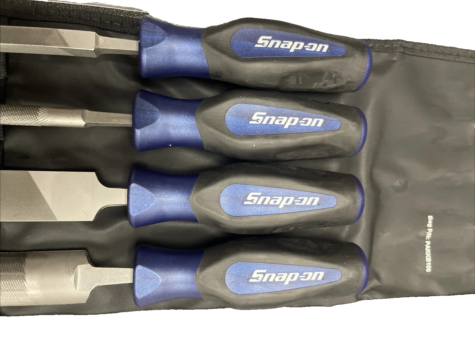 Snap-on Tools 4-Piece POWER BLUE Mixed File Set SGHBF600AMB PORTUGAL NEW