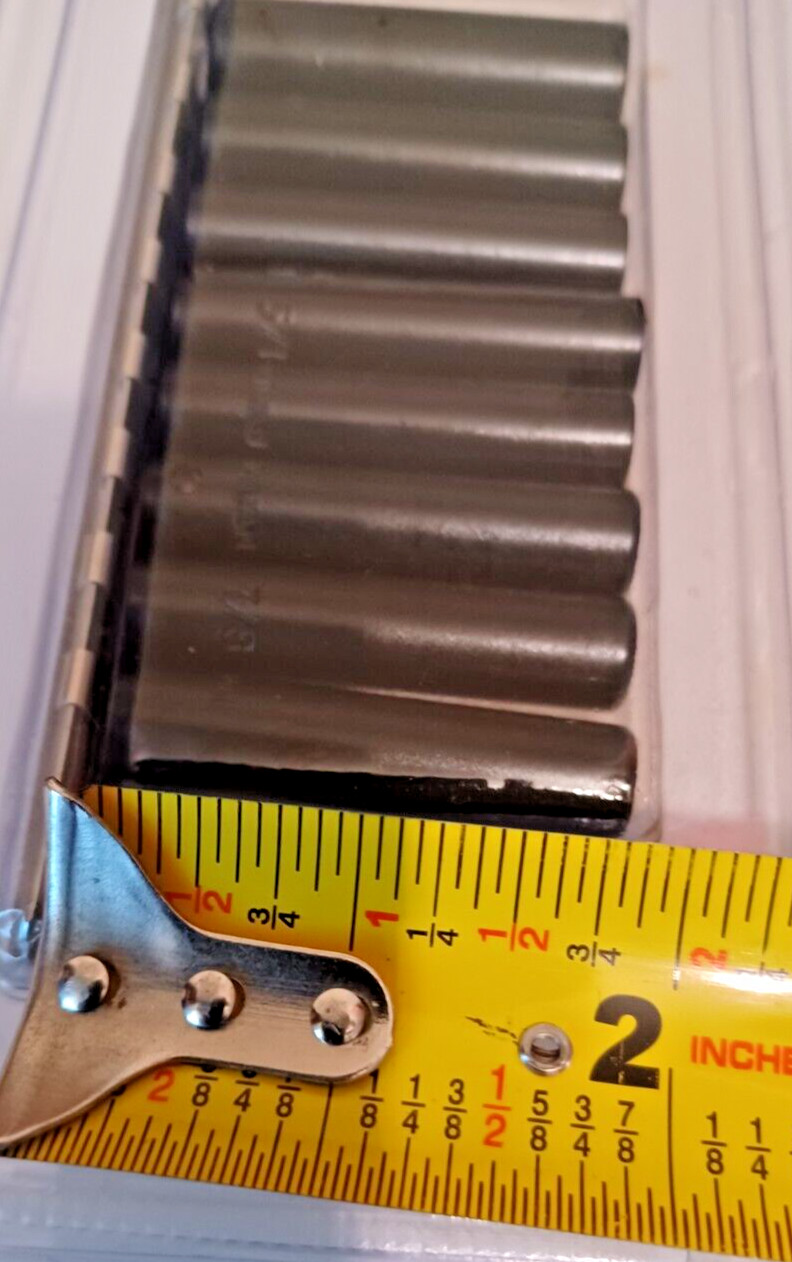 9 PC. 1/4″ INCH DRIVE IMPACT DEEP WELL SOCKET SET SAE WITH SOCKET HOLDER