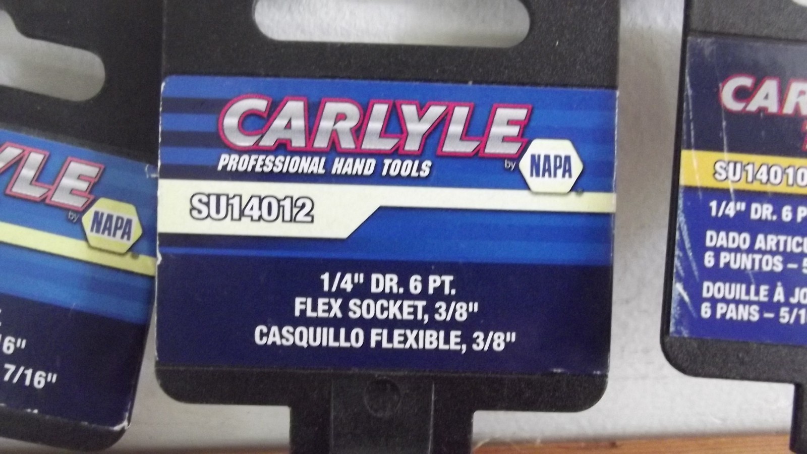 NAPA/CARLYLE 4pcs. 1/4″Dr. 6pt. FLEX Socket Set 3/8″, 7/16″, 9/32″ & 5/16″