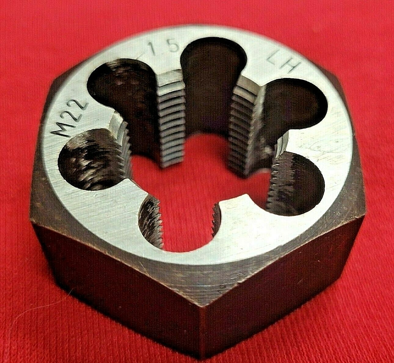 M22 X 1.5 22MM LEFT HAND x 1.6″ Hex Rethread Die Alfa MHD70777L CS LH Metric