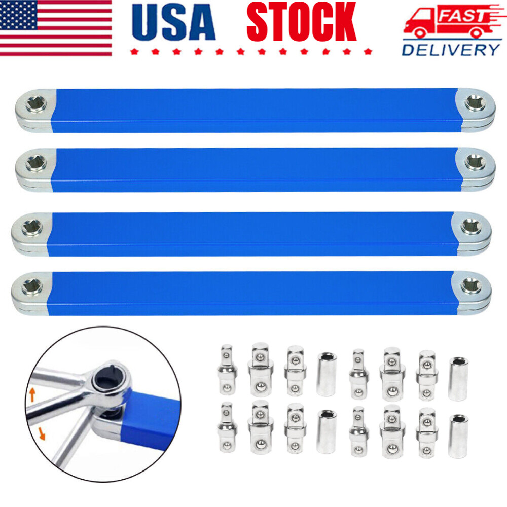 4 Pack Offset Extension Wrench Set Ratchet Spanner Wrench with Extender Sdobdzkt